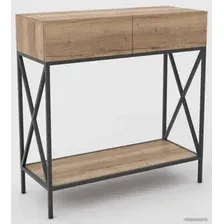 Консольный стол Hype Mebel Лесс 100x40 (черный/дуб галифакс натуральный)