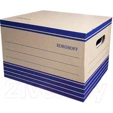 Коробка архивная Koroboff 322х80х240 (бурый)