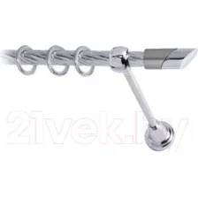 Карниз для штор Lm Decor Луна 056 1р витой (хром, 3.6м)