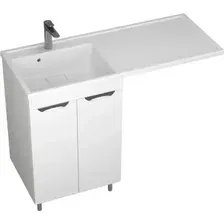 Uncoria Тумба с умывальником Мера 55 с 2-мя дв + Paola Magenta 1200 L (белый)