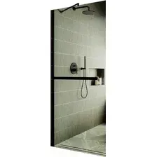Душевая стенка MaybahGlass 79x195 / MGD-726-6ш (прозрачное стекло/черный)
