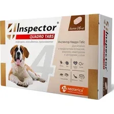 Таблетки от блох и клещей Inspector Quadro Tabs для собак более 16 кг (4 таблетки)