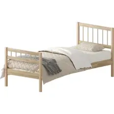Кровать Домаклево Лето 90x200+В4+Н4 (натуральный)