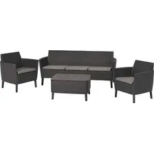 Набор уличной мебели (cкамья 3-хместная, 2 кресла ,столик) Salemo 3-sofa set, коричневый
