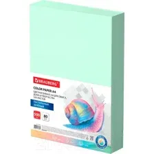 Бумага Brauberg А4 80 г/м2 / 115221 (500л, зеленый)