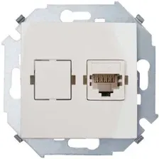 Розетка компьютерная Simon 1591598-031 (слоновая кость)