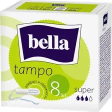 Гигиенические тампоны без аппликатора Bella Tampo Super, 8 штук