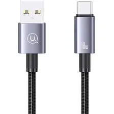 Кабель Usams US-SJ663 USB Type-A - USB Type-C (1.2 м, черный)