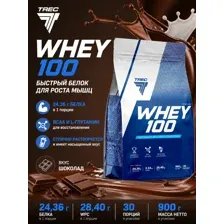 Протеин Trec Nutrition Whey 100 шоколад (900 гр)