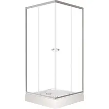 Душевой уголок Saniteco SNT-804 Cube 90х90 с поддоном (хром/прозрачное стекло)