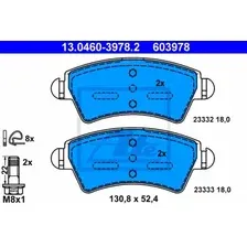 Тормозные колодки дисковые передняя ось ATE 13.0460-3978.2