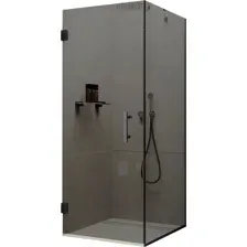 Душевой уголок MaybahGlass MGY-1308-6 (графитовое стекло/черный)