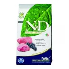 Корм Farmina N&D для кошек, беззерновой, Lamb & Blueberry Adult, 1,5 кг