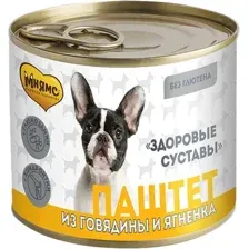 Консервированный корм для собак Мнямс Здоровые суставы паштет из говядины и ягненка 200 г