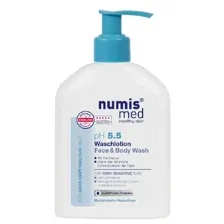 Numis med / Нумис мед Гель очищающий для лица и тела pH 5,5 для чувствительной кожи с пантенолом, 200 мл.