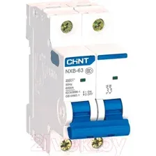 Выключатель автоматический Chint NXB-63 2P 10A 6кА (C) 814091