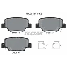 Тормозные колодки дисковые задняя ось TEXTAR 2492601