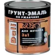 Грунт-эмаль Dali По ржавчине 3 в 1 0.75 л (коричневый)