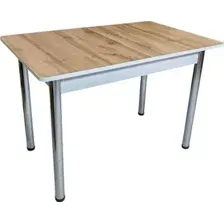 Кухонный стол СВД Юнио 1000-1300x600 051.П24.Х (дуб вотан/хром)