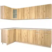 Готовая кухня Интерлиния Мила 12x26 (дуб золотой)