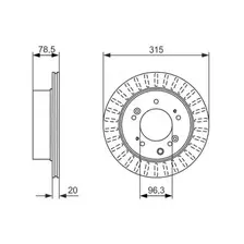 Тормозной диск BOSCH 0 986 479 793 вентилируемый , задняя ось
