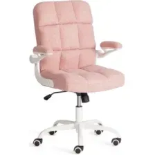 Кресло офисное Tetchair Lugano Wh ткань Teddy (розовый)