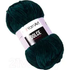 Пряжа для вязания Yarnart Dolce 100% микрополиэстер / 774 (120м, зеленый изумруд)