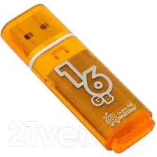 USB flash накопитель SmartBuy Glossy Orange 16GB (SB16GBGS-Or)