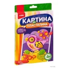 Картина из пластилина "Птичка"