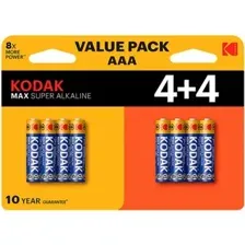 Батарейка Kodak Max super alkaline AAA LR03 4+4BL (8 шт)
