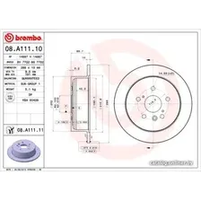 Тормозной диск Brembo 08A11111