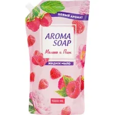 Мыло жидкое Aroma soap Малина и Пион (1л, дойпак)