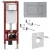 Инсталляция для унитаза Asten Readle Zentralmodul AR0501-0601M c кнопкой сатин (хром матовый)