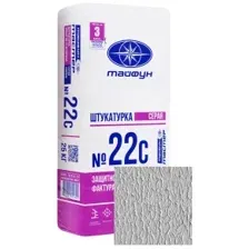 Штукатурка Тайфун Мастер №22С шуба, серая, 25 кг