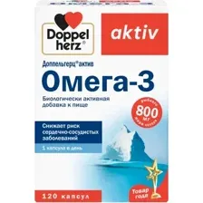 Жирные кислоты Doppelherz Актив Омега-3 (120капсул)