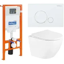 Унитаз подвесной BelBagno BB3105CHR/SC/BB002-80/BB014-SR-BIANCO