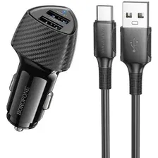 Автомобильное зарядное Borofone BZ31A USB Type-C (черный)
