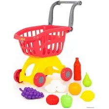 Тележка игрушечная Полесье Мини с набором продуктов №14 71385