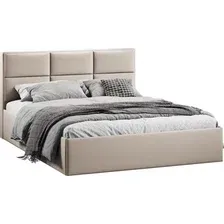 Кровать Трия Стелла c ПМ 180x200 Тип 1 и заглушиной (велюр Confetti Cream)