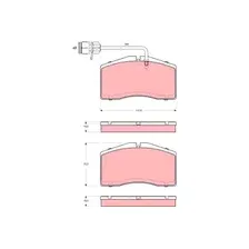 Тормозные колодки дисковые передняя ось TRW GDB1506