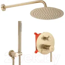 Душевая система со смесителем REA Lungo Matt Gold P4160