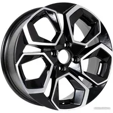 Литые диски KDW KD1620 16x6.5" 5x112мм DIA 57.1мм ET 45мм Black Front Polished