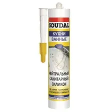 Герметик SOUDAL силикон. санитарный прозрачный, 280мл