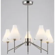 Люстра Ambrella LH57123/5 SN/FR (никель/белый матовый)