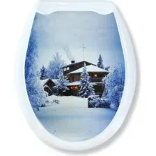 Сиденье для унитаза Еврокомфорт Зима 001693 (жесткое)