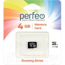 Карта памяти Perfeo microSDHC PF4GMCSH10ES 4GB