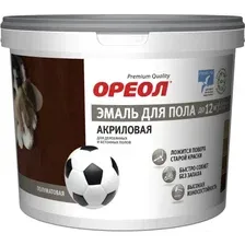 Эмаль Ореол Акриловая полуматовая для пола 0.9 кг (венге)