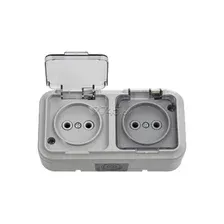 Розетка Bylectrica РА16-302(02) (серый)