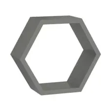 Полка Domax FHS 300 Hexagonal Shelf SZ / 67702 300x260x115x18 (серый)