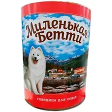 Консервированный корм для собак Миленькая Бетти Говядина 970 г